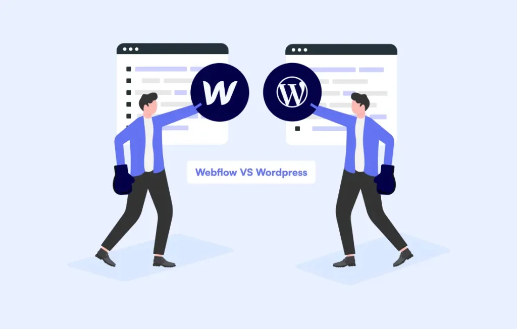 Webflow compared with WordPress for business websites
