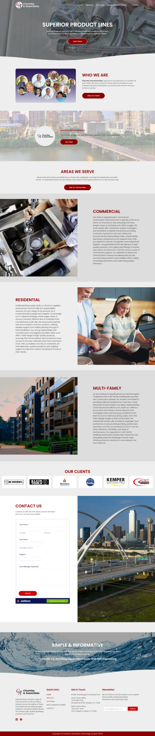 Chumley Rep website by Infyras