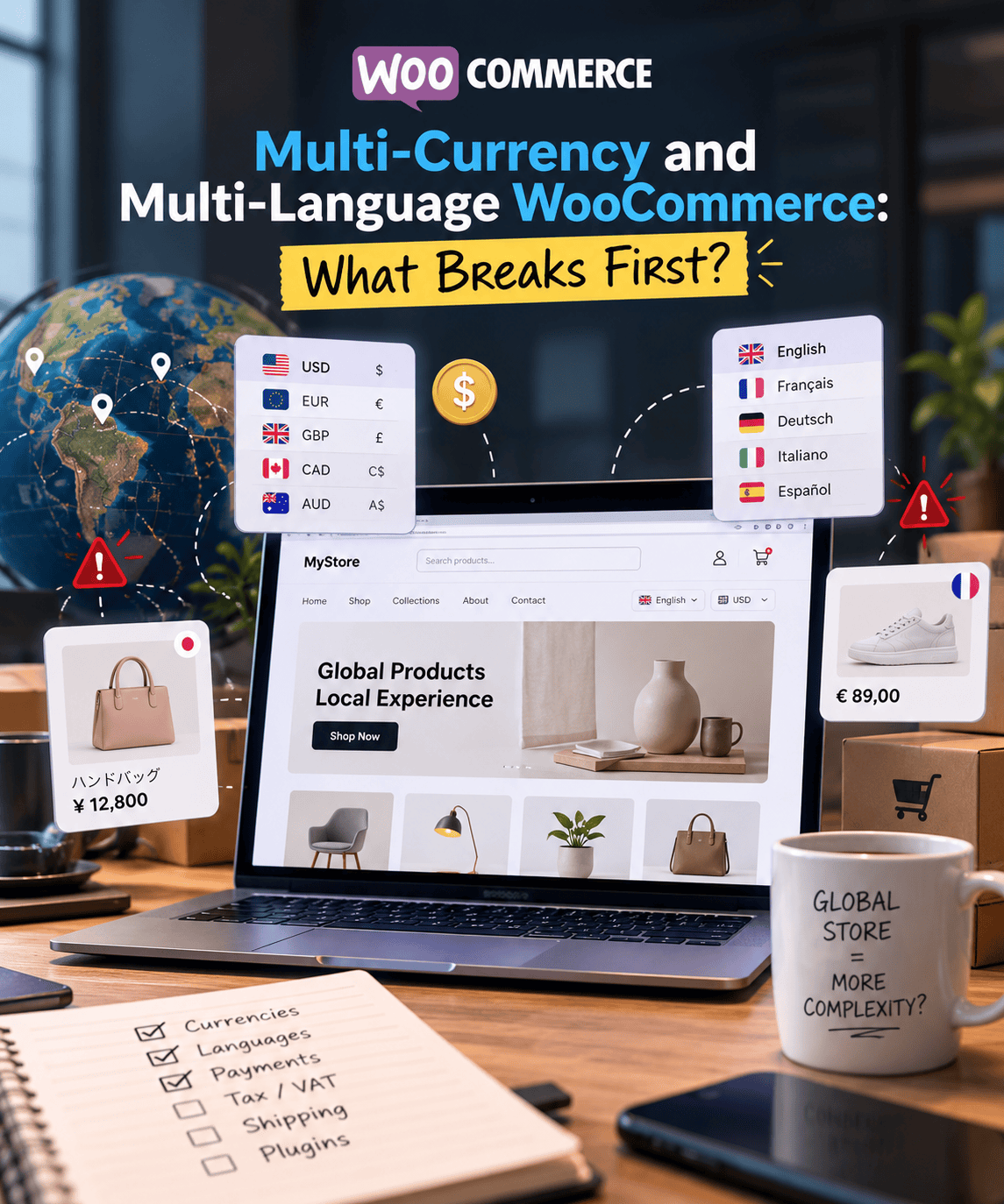 Multi-Currency and Multi-Language WooCommerce: What Breaks First